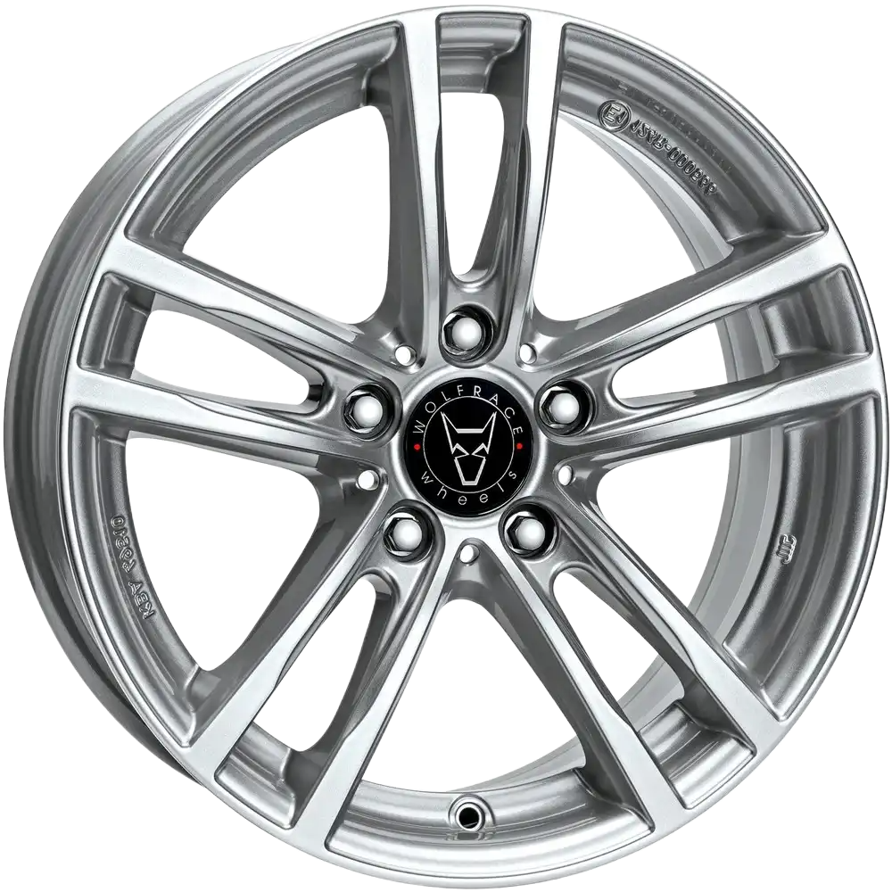 8.5x18 Wolfrace Eurosport TUV X10 Polar Silver