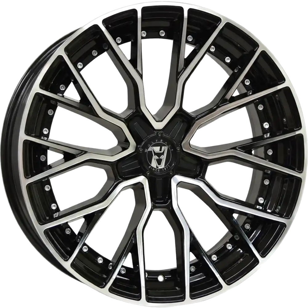 8.5x19 Wolfrace 71 Munich GTR Gloss Raven Black Polished