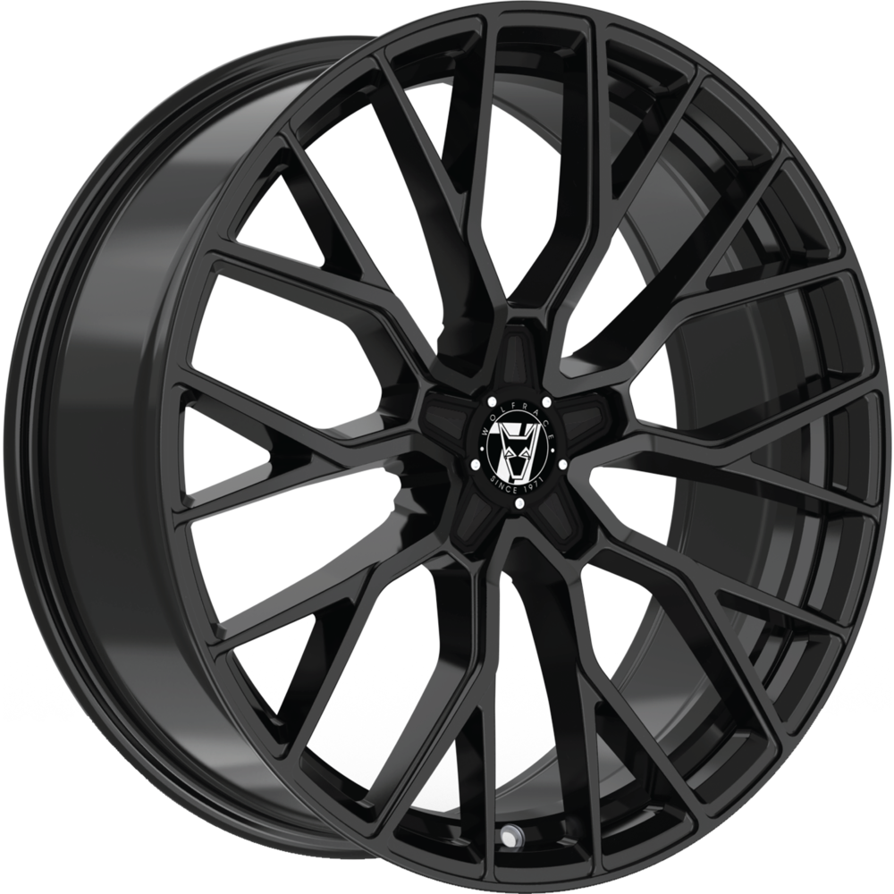 9.5x19 Wolfrace 71 Munich GTR Gloss Raven Black