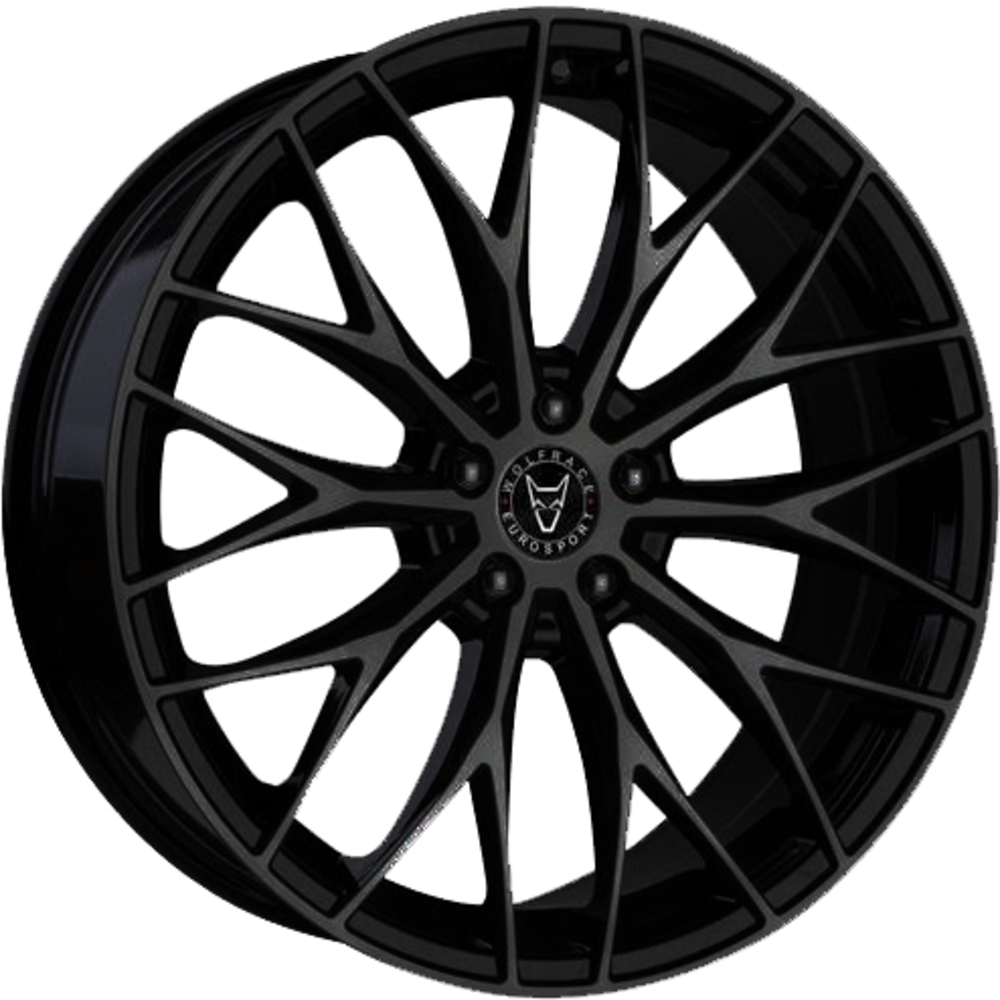 8.5x20 Wolfrace Eurosport Wolfsburg Gloss Black Alloy Wheels, Alloy