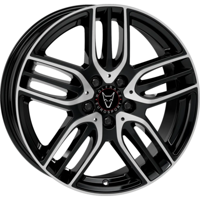 Wolfrace Eurosport TUV M14 Diamond Black Polished Alloy Wheels