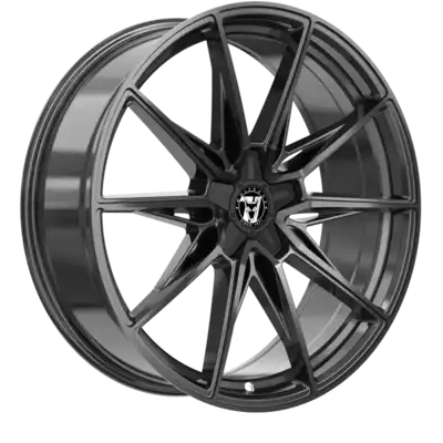 8.5x18 Wolfrace 71 Urban Racer Black Edition Gloss Raven Black Alloy Wheels Image