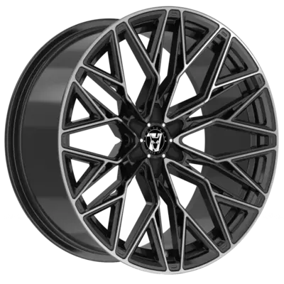 Wolfrace Eurosport Wolfsburg Super 6 Gloss Black Polished Face Alloy Wheels Image