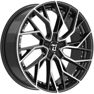 Wolfrace 71 Voodoo Custom Gloss Raven Black Polished Alloy Wheels Image