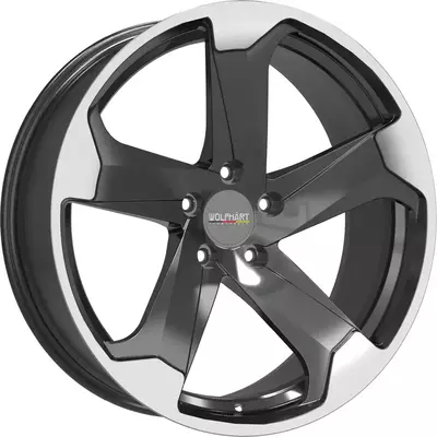 Wolfhart Flowformed Genesis 2 Gloss Black Polished Face Alloy Wheels Image