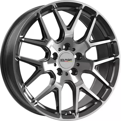 Wolfhart Flowformed Munich 3 Gloss Black Polished Face Alloy Wheels Image