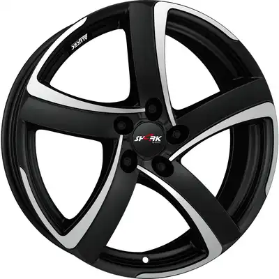 6x15 Alutec Shark racing black front polished Alloy Wheels Image