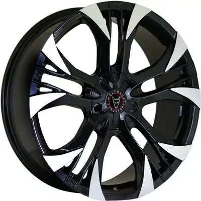 7x17 Wolfrace Eurosport Assassin GT2 Gloss Black Polished Alloy Wheels Image