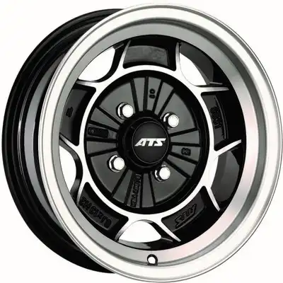 7x13 ATS Classic Diamond Black Polished Alloy Wheels Image