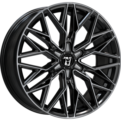 Wolfrace 71 Wolfsburg GT6 Gloss Raven Black Polished Alloy Wheels