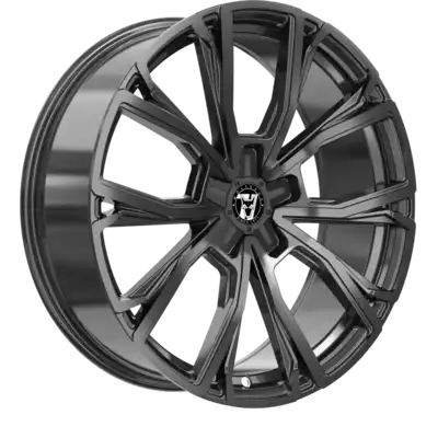8.5x18 Wolfrace 71 Matrix Black Edition Gloss Raven Black Alloy Wheels Image