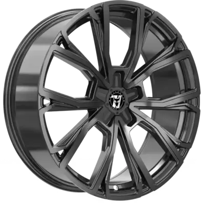 8.5x18 Wolfrace 71 Matrix Black Edition Gloss Raven Black Alloy Wheels Image