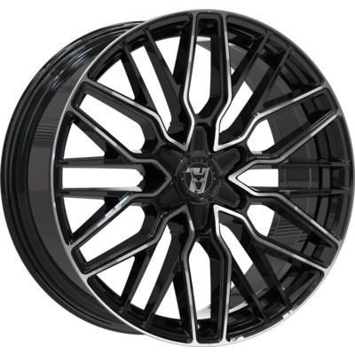 Wolfrace 71 Munich GT6 Gloss Raven Black Polished Alloy Wheels