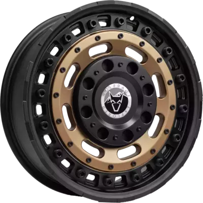 Wolfrace Explorer Slotmag Matt Black Matt Bronze centre Alloy Wheels Image