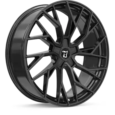 8.5x18 Wolfrace 71 Voodoo Black Edition Gloss Raven Black Alloy Wheels Image