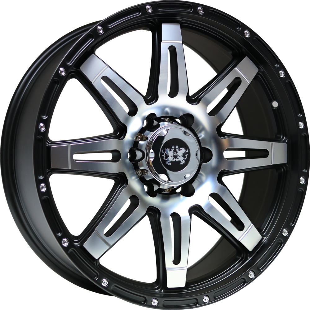 9x20 Lionhart Lh3 Matt Black Polished Face Alloy Wheels, Alloy Wheels ...