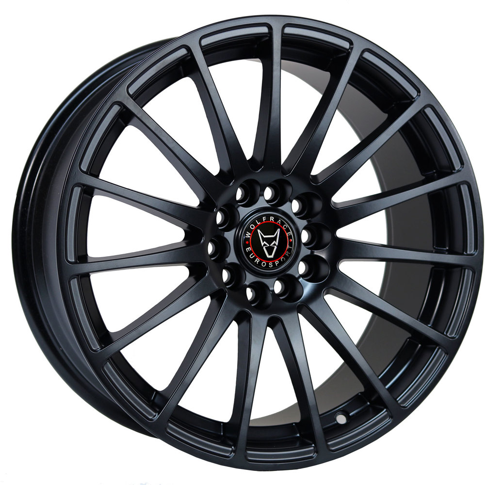 8.5x18 Wolfrace Eurosport Turismo Matt Black Alloy Wheels 