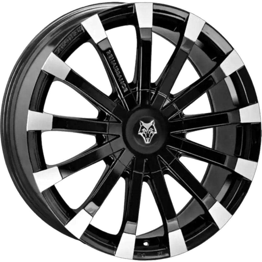 8.5x18 Wolfrace Eurosport Renaissance Gloss Black Polished