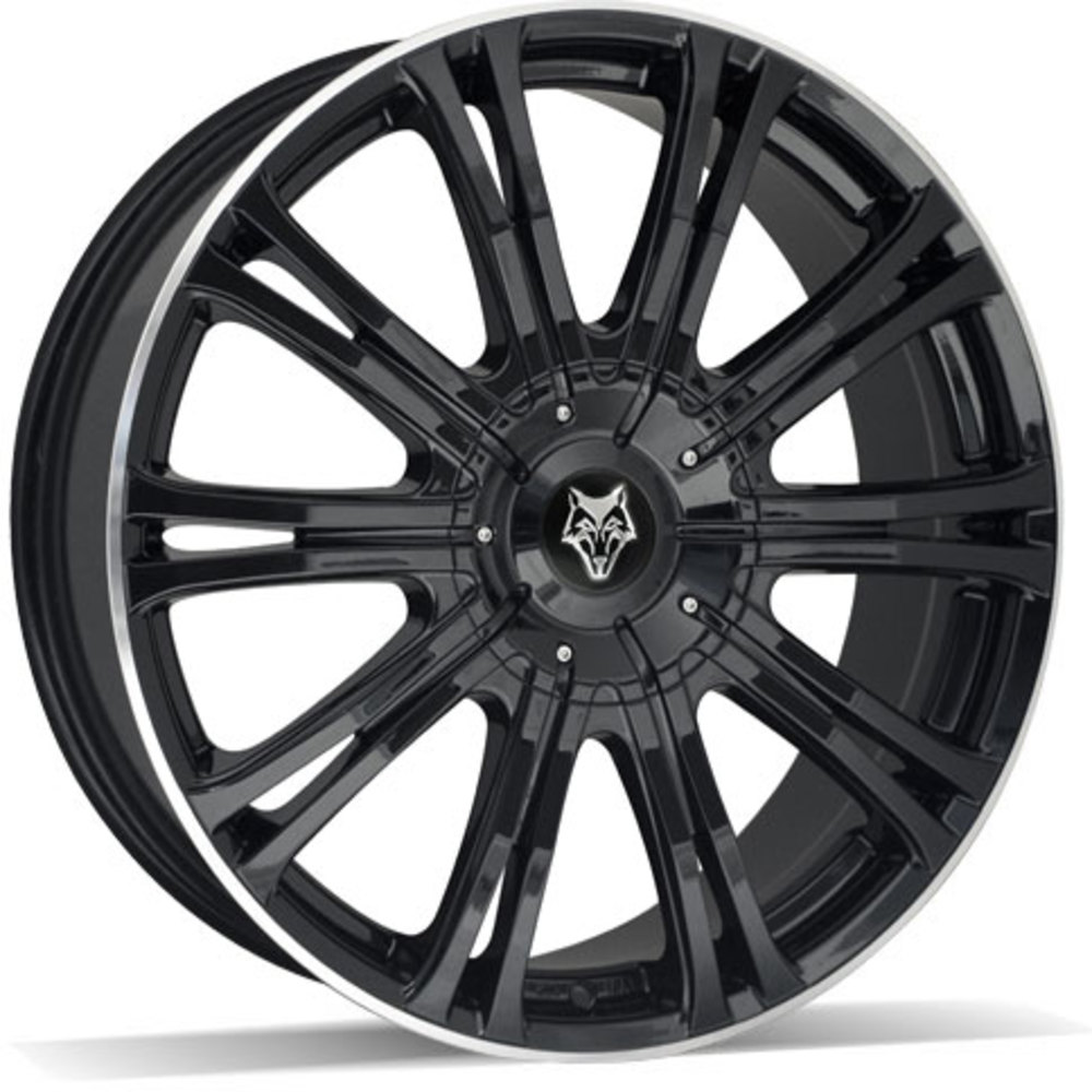 8.5x20 Wolf Design Vermont Sport Gloss Black Polished 